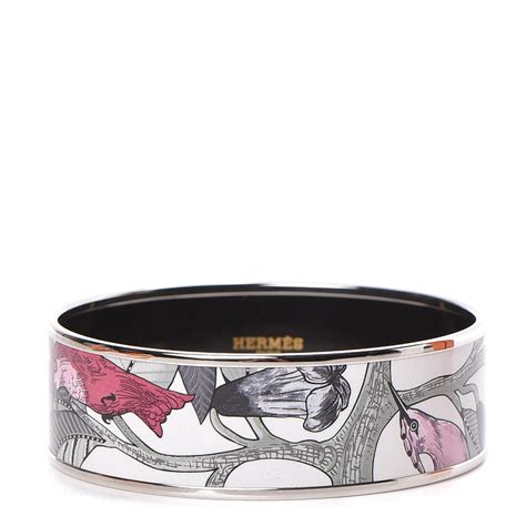 hermes tree of song bracelet|HERMES Enamel Printed Tree of Song Wide Bracelet 70 Faux .